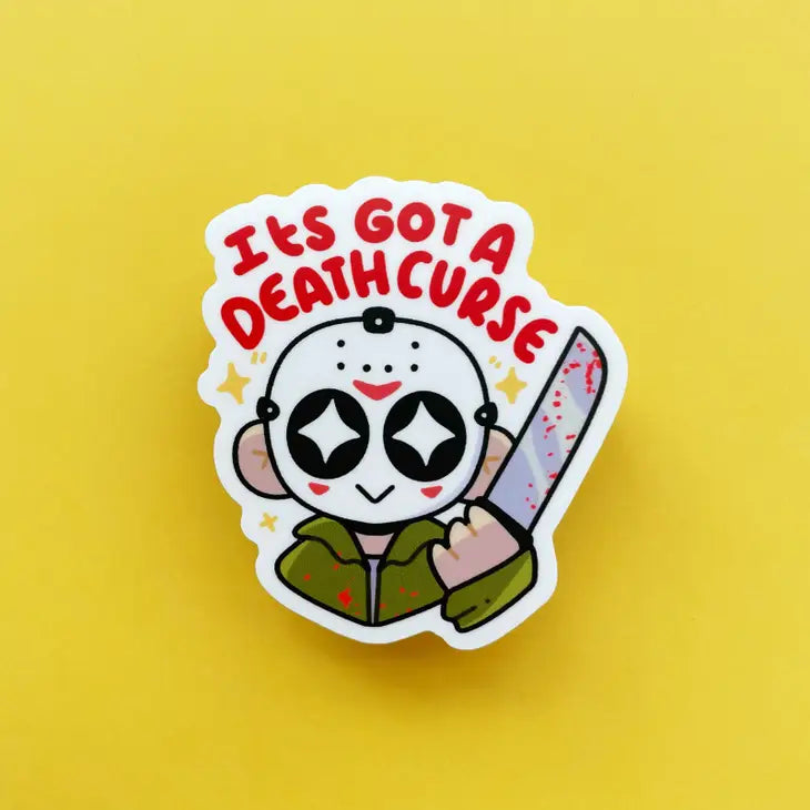 He's Got A Death Curse Sticker - Cosplay Arts Shop